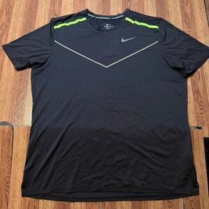 Nike Running Black Dri-Fit Tech Retro Sportswear Train Shirt XL